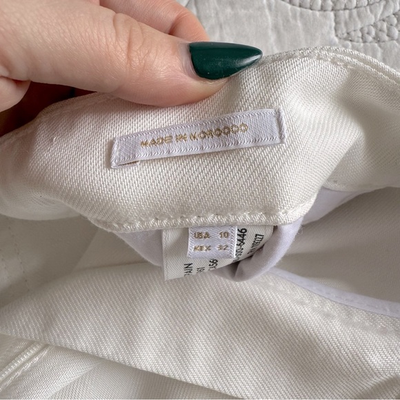 Massimo Dutti - Pleated Lightweight Loose Fit Lyocell Wide Leg Pants - White - Picture 7 of 15